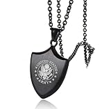 LiFashion Personalized US Army Necklace for Men,Stainless Steel Customized Armed Forces Gift U.S. Army Pendant Shield Military Necklace for Dad,Husband,Uncle,Brother,Son,Grandpa,Free Engraving Custom