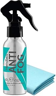 Anti fog / Anti mist for Car Windscreen, Plastic, Goggles, Windshield, Visors, Glasses, and Mirrors. Works on Motorcycle Helmet Visors, Car Glass, and Swimming Goggles. Universal spray by Hendlex.