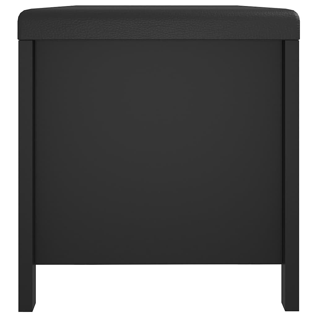 Banco con espacio de almacenamiento, baúl y cojín en color negro de madera, 105 x 40 x 45 cm, almacenamiento para ropa y juguetes, ahorra espacio para salón y pasillo