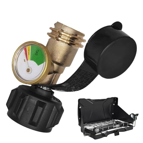 Propane Tank Pressure Gauge Level Indicator - Universal LP Gas Leak Detector For 5-40lb Tanks | Color Coded Fuel Gauge For BBQ G