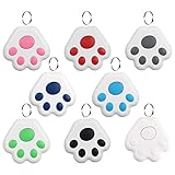 8 dispositivos de rastreo GPS para perros, portátil, inteligente, para equipajes, niños, mascotas, localizador de aplicaciones sin tarifa mensual, escudo para mascotas (blanco, talla única)