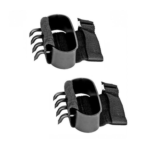 YFDGD Attrezzatura L'arrampicata sugli Alberi Outdoor Mountain Tree Climbing Heavy Duty Hand Claw Spikes Zampa Ganci Anti-Slip 4 Dentata Rampone Wristband