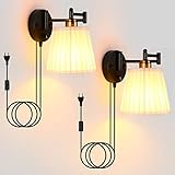 🌼 Lámpara de pared con brazo oscilante flexible, ajustable 330°y 180°, la luz se puede ajustar en cualquier momento según sea necesario.