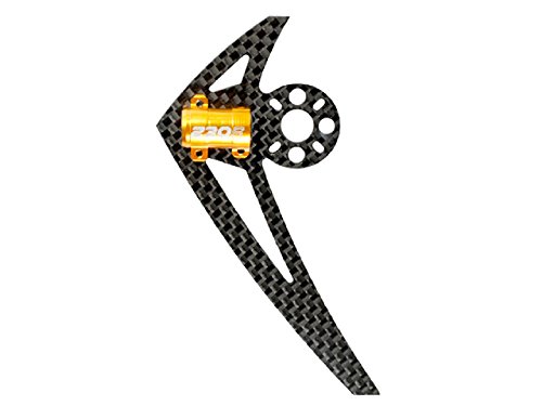 MICROHELI AL/Carbon Fiber Light Weight Tail Motor Mount w/Fin G Set (Gold) - Blade 200S/230S/V2/250CFX