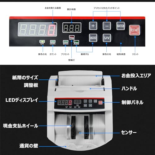 SXZGJS 卓上型紙幣計数機 の商品画像 2