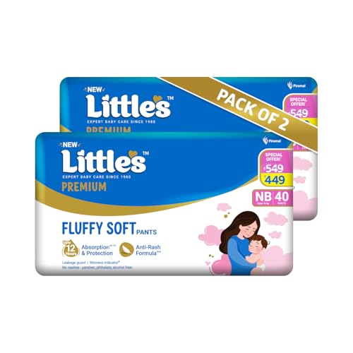 Little's Baby Pants Diapers with Wetness Indicator and 12 Hours Absorption, New...