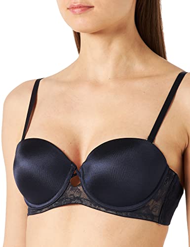 Preisvergleich Produktbild Iris & Lilly Damen Trägerloser BH Mikrofaser, Dunkles Marineblau, 70B