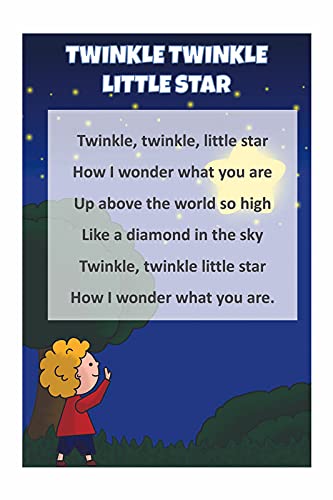Buy Yellow Alley Nursery Rhymes Poster Twinkle Twinkle Little Star ...