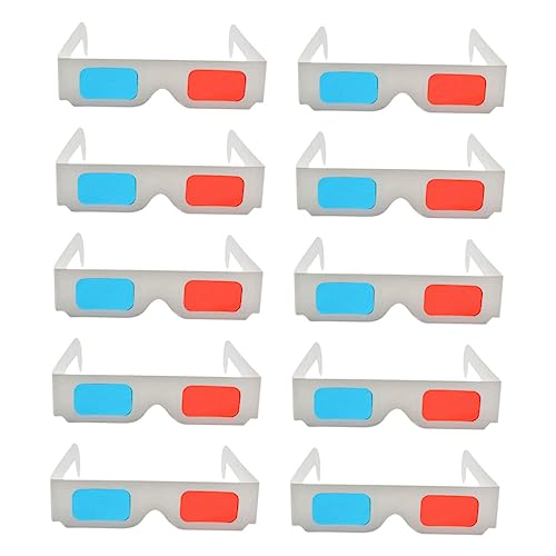 CIYODO 3D Glasses 50 Pack Red Anaglyph Cardboard Glasses for Cinema and 3D Games