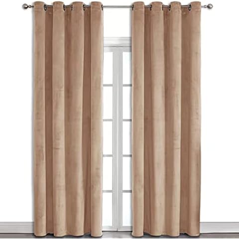 Rutterllow Samt-Vorhänge für Schlafzimmer, superweich, glatt, schalldicht, Samtvorhänge mit Öse, Wärme- und Geräuschreduzierung, Fensterabdeckung für Arbeitszimmer/Loft Cover