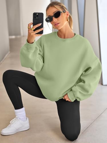Image of EFAN Womens Oversized Sweatshirt Crewneck Sweater Casual Fall Outfits 2026 | Fleece Lined Stretchy Hoodies Basic Comfort Clothes Loose Maternity Workout Gym Lounge Wear Winter Airport Fashion