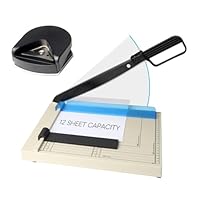 Hebelschneider Papierschneider, A4/B5/A5/B6/B7 Papier Cutter Kapazität 15 Blatt, Guillotine Papierschneider mit Eckenabrunder, Papierschneider aus Metall, Perfekt für Fotos,Karton,Pappe,Kunsthandwerk