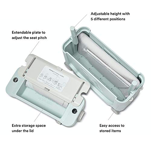 JetKids by Stokke BedBox, Green Aurora - Kid's Ride-On Suitcase & In-Flight Bed - Help Your Child Relax & Sleep on the… - Image 5