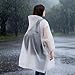 DZTSMART Rain Ponchos with sleeves for Adults,with hood, 2 Packs,Waterproof women raincoat,Reusable theme park outfits (Black)