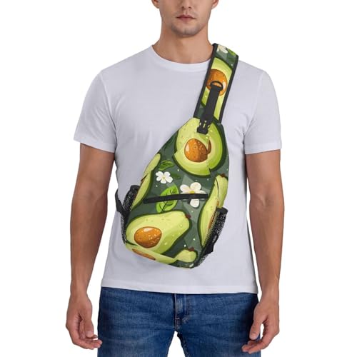 Morrales cruzados con patrón de aguacate unisex miniatura 7
