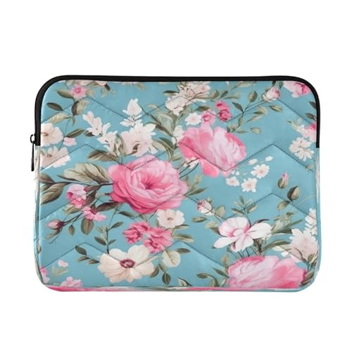 Funda para portátil de 13-14 pulgadas con diseño de rosas acuarela