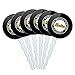 GRAPHICS & MORE Michigan Tech Secondary Logo Cupcake Picks Toppers Decoration Set of 6