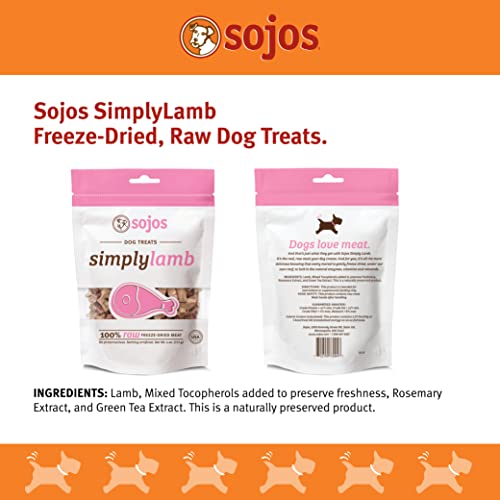 Sojos Simply Lamb Freeze-Dried Dog Treats, 4 Oz (Packaging May Vary) #TOP2