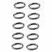WEICHUAN 10PCS Spring Clip Round Carabiner- 1" Gate O Ring Round Carabiner Snap Clip Trigger Spring Keyring Buckle .Organizing Accessory/Metal Secure Holder/ Durable and Rust-Proof (Nickle-Black)