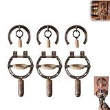 Abridor de botella de herradura montado en la pared, Abridor de vino de herradura rústico, sacacorches montado en la pared, para el hogar, barra (3pcs)