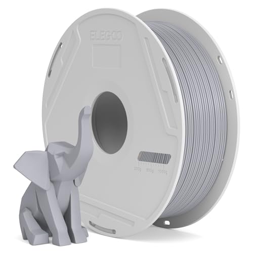 Image of ELEGOO PLA Basic Filament with Reusable Spool Gray 1KG, 1.75mm PLA 3D Printing Filament 2.2lbs High Dimensional Accuracy, Easy Installation Detachable Spool Fits for Most 3D Printers