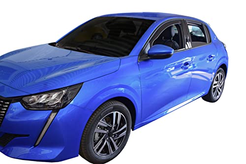 J&J AUTOMOTIVE | Heko Deflecteurs d'air Déflecteurs de Vent Compatible avec 208 Depuis 2019, Ensemble 2 pi?Ces, Aérodynamique, Montage Facile