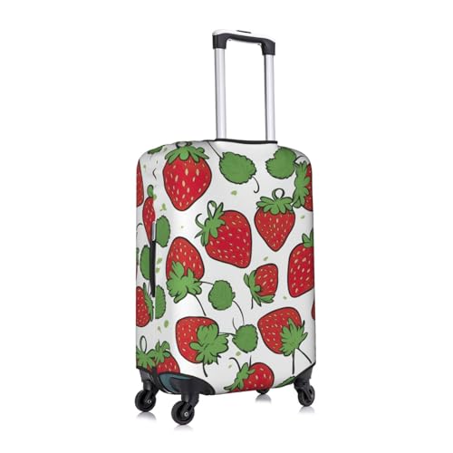 Strawberry Pattern Print Personalized Travel Luggage Cover With Zipper, Elastic Luggage Cover,For Daily Use3