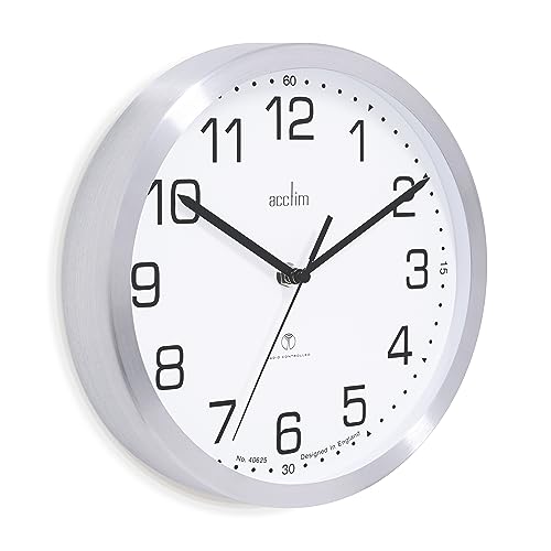 Acctim 74337 Mason Radio Controlled Wall Clock, Silver - Image 4