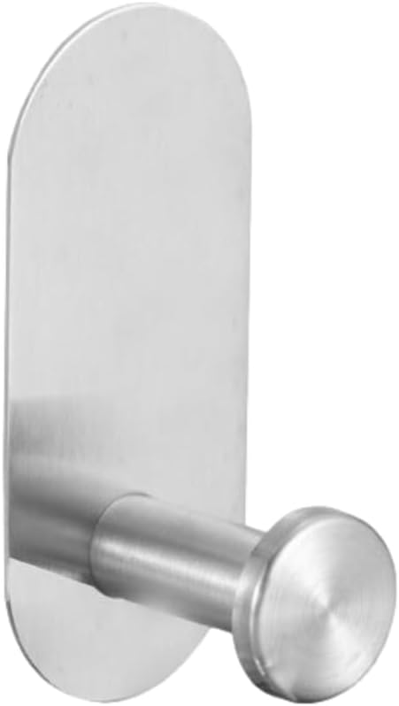 LIAMORFE Adhesive Wall Hooks, 2pack Heavy Duty Wall Hooks Self Adhesive Hook Strong Nail Stainless Screw Holder Self-Sticking Wall Hooks for Bathroom Kitchen Wall Hanging Ceiling, 8cm (Black)