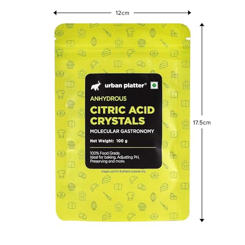 Image of urban platter Pure Citric Acid Crystals Powder, 100 Grams