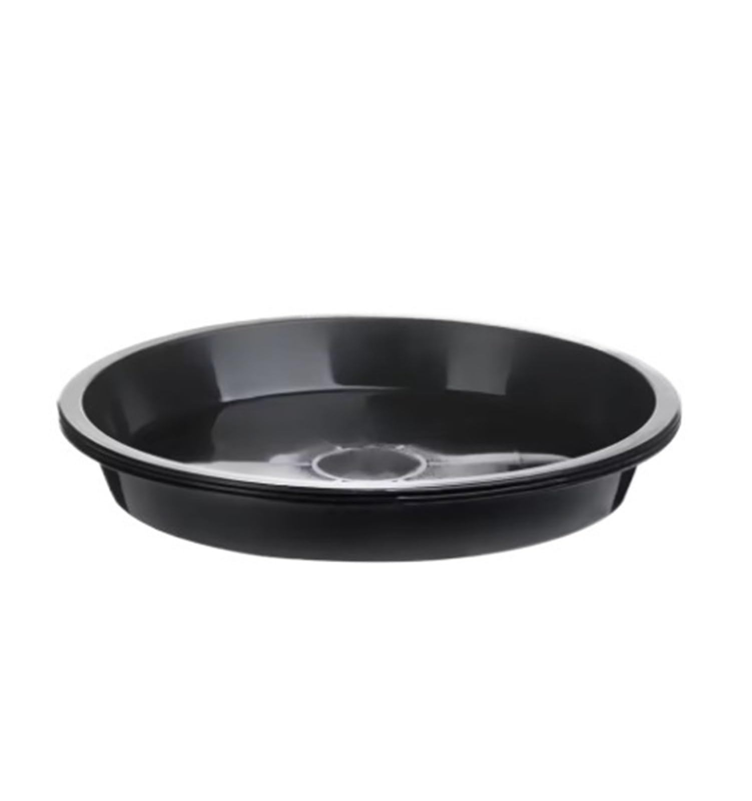 CNYUON 9Pcs Round Shaped Plant Trays Plastic Saucers Indoor Outdoor Flower Pot(Black,14.5x17.8cm)