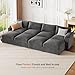 Sectional Couches for Living Room FSC Certified Velvet Modular Couch Oversized Cloud U Shaped Convertible Sleeper Sofa Chaise Detachable Armrest Cushio (Velvet Grey, U Shape 8 Seat)