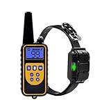  Qyoung Colliers de Dressage pour Chien 800 Mètres Collier d\'entraînement Anti-aboiement avec 99 Niveaux de Chocs et Vibrations et Télécommande Rechargeable et IPX7 Entièrement Imperméable
