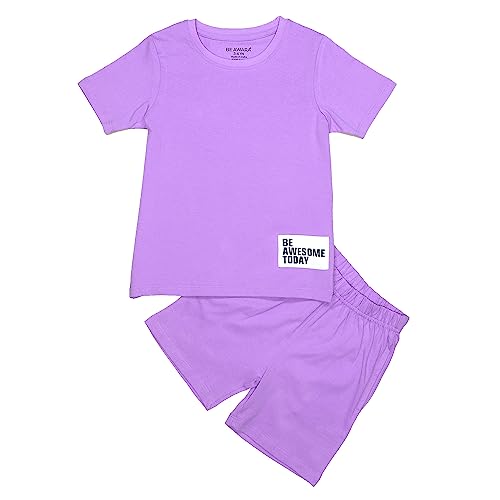 Image of Be Awara Kids Printed Half Sleeves T-shirt & Shorts Clothing Sets, 100% Cotton Soft Unisex Cord Set, Comfortable Wear for Kids With Cool Prints, Everyday Casual Wear for Boys & Girls