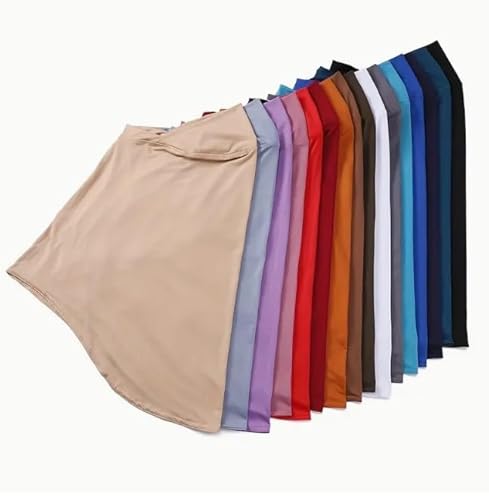 Girls' One-Piece Instant Hijab, Pre-stitched Head Cover, Age 5-15, Breathable Light weight Fabric (WHITE)