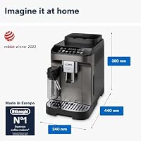 De'Longhi Magnifica Evo ECAM290.81.TB, Vollautomatische Kaffeemaschine, Kompakte Größe, Bean-to-Cup-Maschine, Automatischer Milchaufschäumer, 7 Rezepte, Soft Touch Farbdisplay, Titan/Schwarz – Ansicht 5