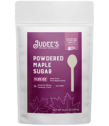 Judee’s Powdered Maple Sugar 11.25 Oz - Confectioners Sugar From Maple Syrup - 100% Non-Gmo, Gluten-Free, And Nut-Free - Great For Baking, Frosting, And Dusting #TOP12