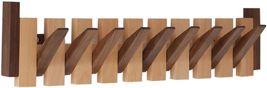 Coat Hooks Wall Mount Nordic Style Solid Wood Coat Hooks, Creative Wall-mounted Entrance Hooks, Wooden Coat Racks Modern Coat Hooks Wall Mounted(1)