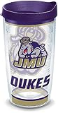 Tervis Made in USA Double Walled James Madison University JMU Dukes Insulated Tumbler Cup Keeps Drinks Cold & Hot, 16oz, Tradition