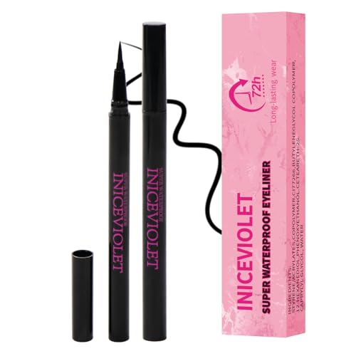 Delineador líquido negro waterproof pack x2