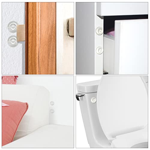 Fgsaeor Pack Of 200 Cabinet Door Bumpers - 1/2” Diameter Clear Adhesive Pads For Drawers, Glass Tops, Cutting Boards, Picture Frames, Small Furniture #TOP5