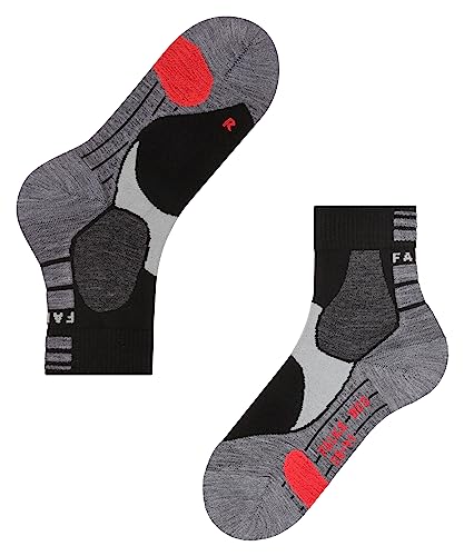 FALKE Unisex Fahrradsocken BC3 Comfort Short Funktionsmaterial Baumwolle Antiblasen gepolstert 1 Paar, Schwarz (Black-Mix 3010), 42-43