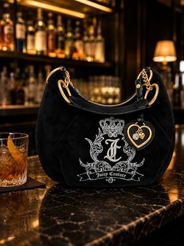 Juicy Couture Need More Juicy Hobo Shoulder Bag with Heart Charm