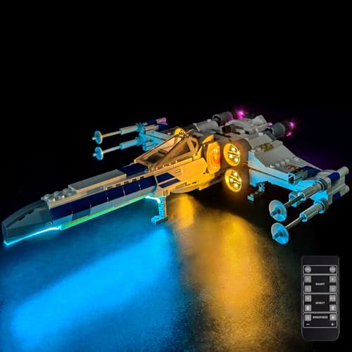 LED Light Kit Compatible with Lego 75460 New Republic X-Wing Starfighter, Custom Lighting Accessories for Building Models, Lights Only, Model Not Included (Remote Control Version)