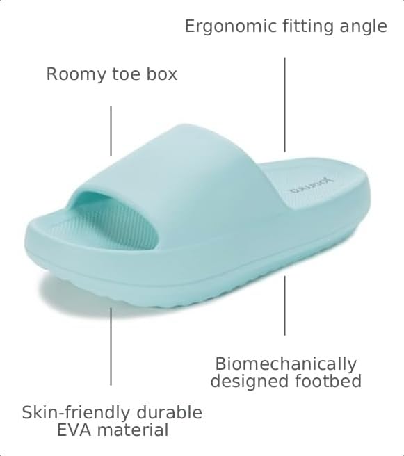 Image of Joomra Arch Support Slides for Women and Men Thick Sole Cushion Sandals