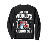 Photo Gallery all the world s a drum set funny drums drumming drummer felpa Photo Gallery all the world s a drum set funny drums drumming drummer felpa