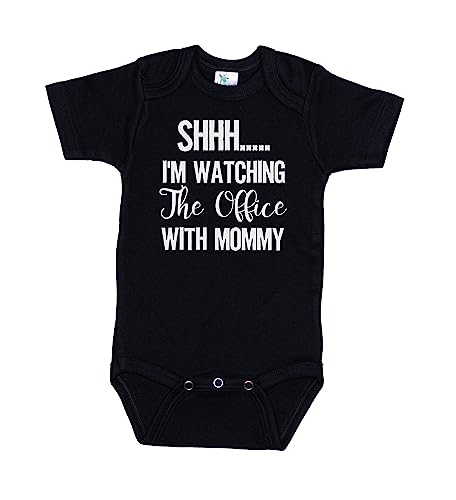 Image of Ebenezer Fire Shh I'm Watching The Office With Mommy/Funny Baby Onesie/Newborn Outfit