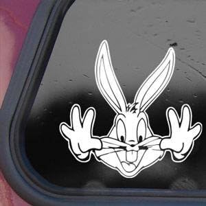 Amazon Co Jp バッグスバニー ルーニー テューンズ ワーナー ブラザーズ アニメ 白 ホワイト 抜群の耐久性 防水 耐油性 高品質プレミアム アート ステッカー ウォールステッカー 車 カー用品 バイク 壁 Pc インテリア スーツケース ほとんど何にでも貼れる