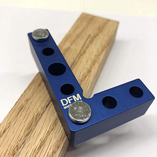 DFM Tool Works Small Square and Center Finder - Mini Tool With 11/32" Center Marking Hole for Woodworking, Carpenter Engineering, Made in USA - Blue 9 DFM Tool Works Small Square and Center Finder - Mini Tool With 11/32" Center Marking Hole for Woodworking, Carpenter Engineering, Made in USA - Blue - Image 9