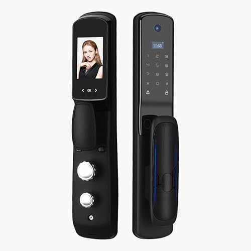 SHIJIANX Intelligente Türschlösser, automatische Fingerabdruckschlösser, Kamera-Video-Passwortschlösser, elektronische Türschlösser für Haussicherheit, (Color : B) Cover